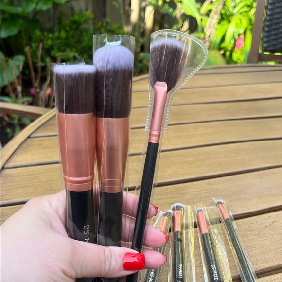 BS-MALL Makeup Brush Set with Pink and Black Handles - Picture 5 of 6